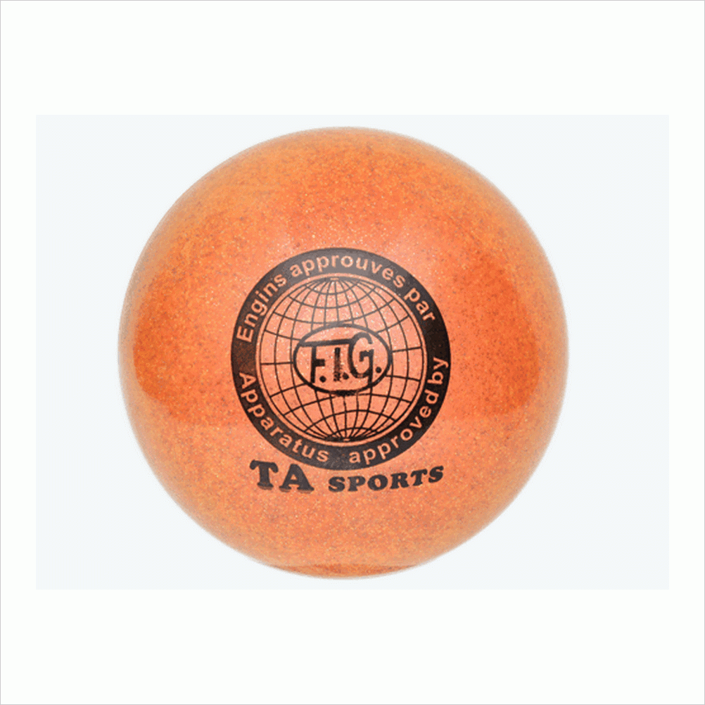 Мяч для художественной гимнастики. Диаметр 15 см (детский) Цвет оранжевый