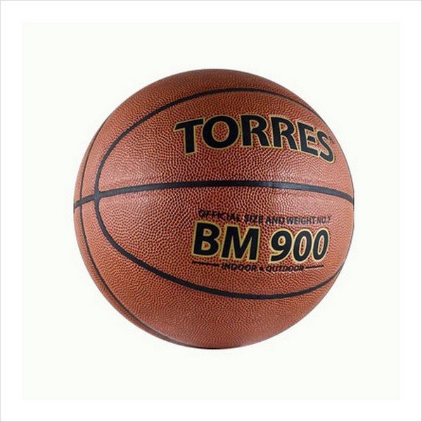 Мяч баск. "TORRES BM900" B30037, р.7, ПУ, нейлон.корд, бутил.камера