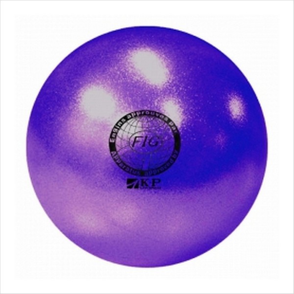 Мяч для художественной гимнастики (синий) (с блестками, 20см, 410гр.)