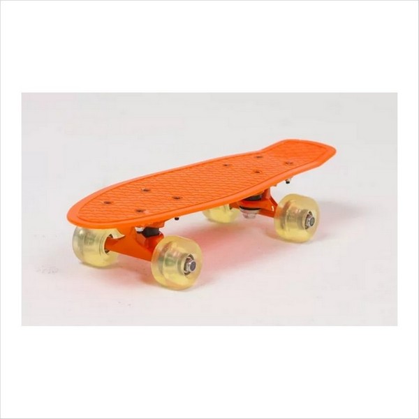 Скейтборд Plastic Board  42х13см (оранж) Moove&Fun