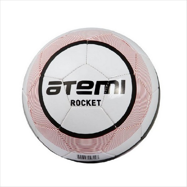 Мяч ф/б ATEMI ROCKET, PVC бел/красн., р.5, м/ш, 260-280г