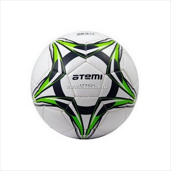 Мяч ф/б ATEMI ATTACK PVC foam, бел/т.син/салат.,р.5, м/ш