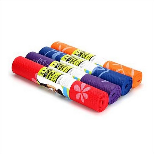 Коврик для йоги с принтом, 61х173х0,4 см, ПВХ, 4 цвета
