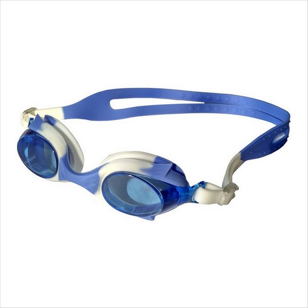 Очки для плавания JR/SR R18166  (бело-голубые)