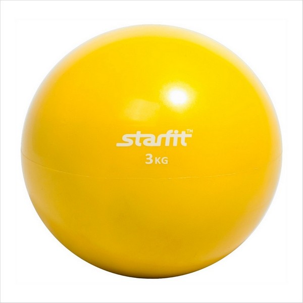 Медбол GB-703, 3 кг, желтый STARFIT