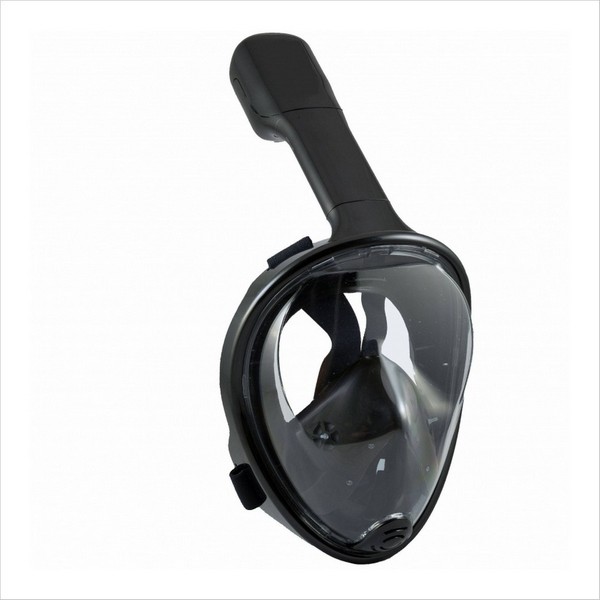 Подводная маска для плавания (снорклинга) Free Breath с заглушками для ушей  (черная)