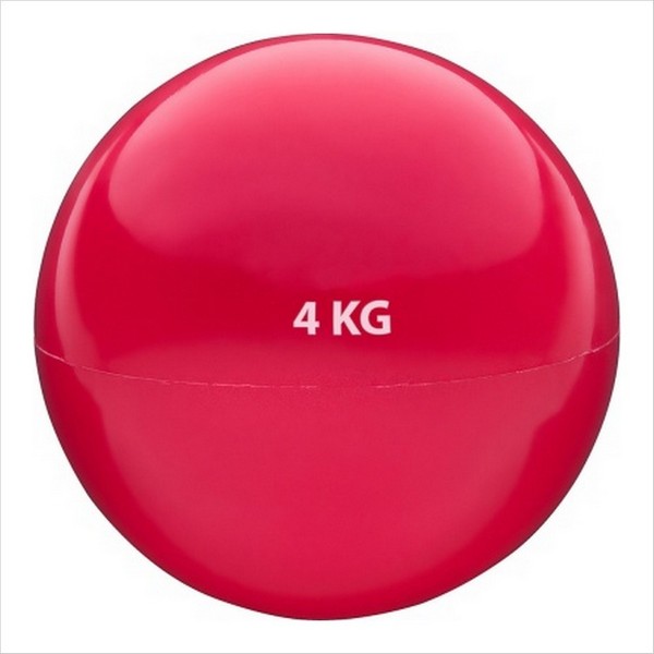 Медбол 4кг., d-17см. (красный) (ПВХ/песок) HKTB9011-4