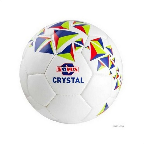Мяч футбольный NOVUS CRYSTAL, PVC, бел/син/красн, р.3