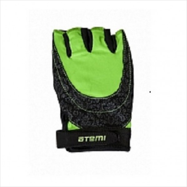 Перчатки для фитнеса Atemi, AFG06GNS, черно-зеленые, размер S
