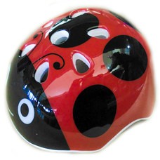 Шлем велосипедный (красный с рисунком), 7 отверстий, на застежке D26052-2