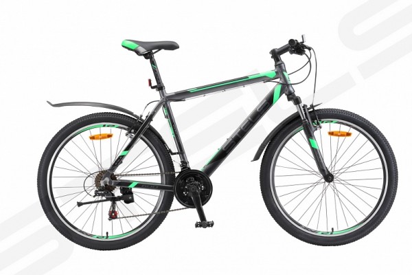 Велосипед 26" STELS Navigator-600 V (16" Антрацитовый/зелёный) V020