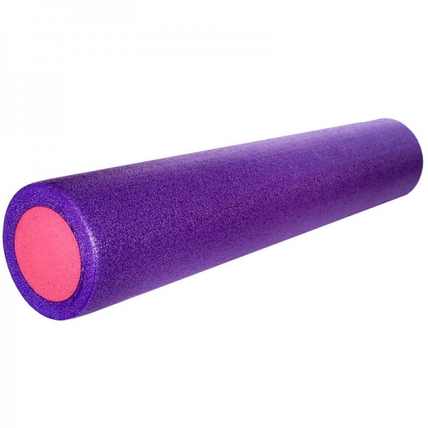 Ролик для йоги полнотелый 2-х цветный PEF100-61-6  (фиолетово/розовый) 61х15см.