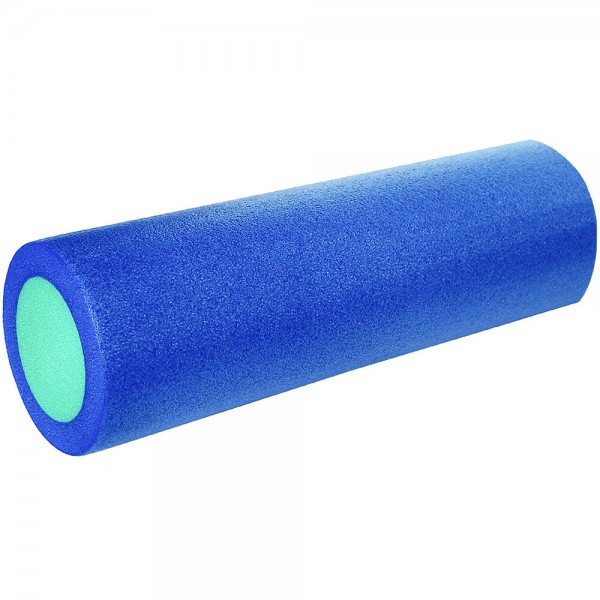  Ролик для йоги полнотелый 2-х цветный PEF100-45-1 (сине/зеленый) 45х15см.