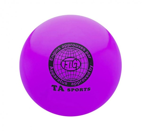Мяч для художественной гимнастики. Диаметр 15 см. Цвет фиолетовый  .(07756)