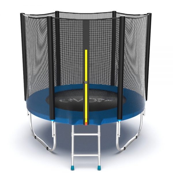 EVO Jump External 6ft (Blue) Батут с внешней сеткой и лестницей, диаметр 6ft (зсиний)й)