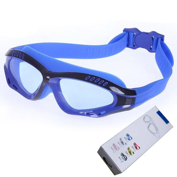 Очки-маска для плавания с берушами (сине/черные) R18013