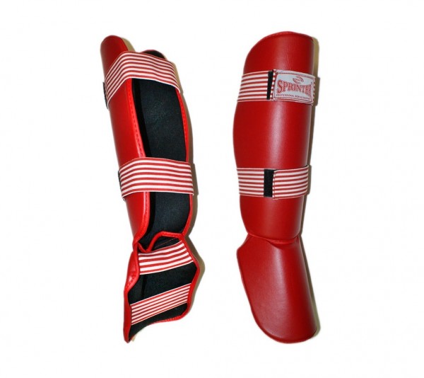 Защита ног голень+стопа SPRINTER модель А. Размер M. (Красный)